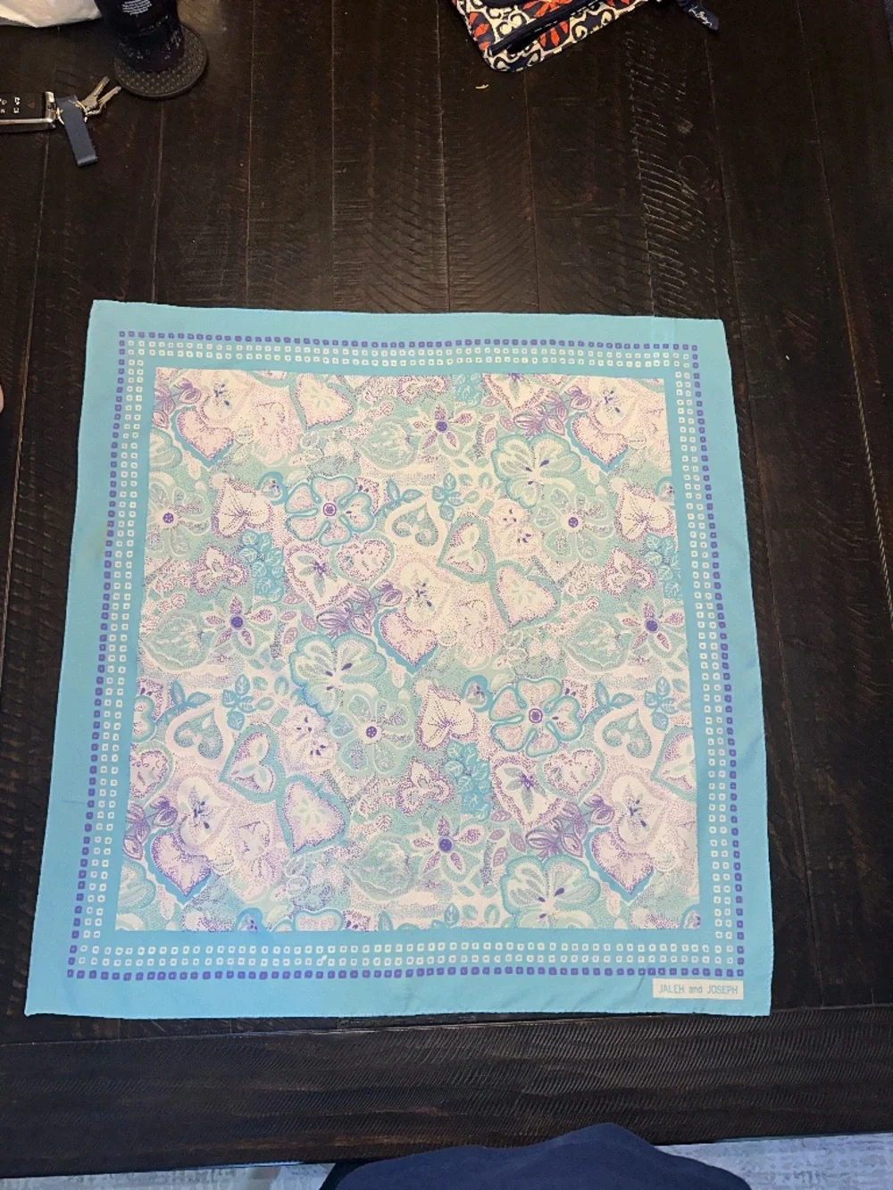 Vintage JALEH and JOSEPH by Ben Goodman Floral Silk Scarf ~ Japan